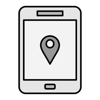 gps konum simgesi vektör çizimi