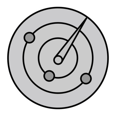 Web ve mobil tasarım için dairesel izole vektör illüstrasyonunda hız dometresi simgesi