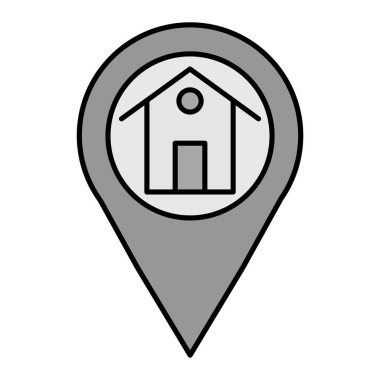 konum pin simgesi vektör illüstrasyonu