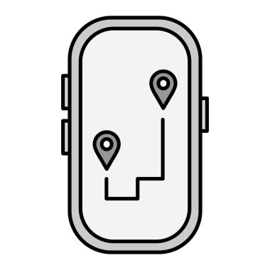 Moda biçimi izole edilmiş arkaplanda gps gezinme simgesi