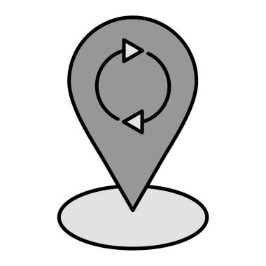 gps navigasyon konumu ikon vektör illüstrasyon tasarımı
