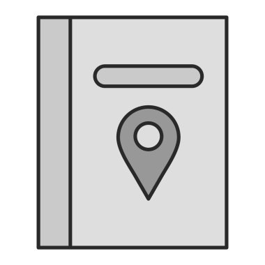 harita simgesi vektör illüstrasyonu