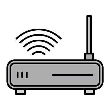 router simgesi vektör illüstrasyonu