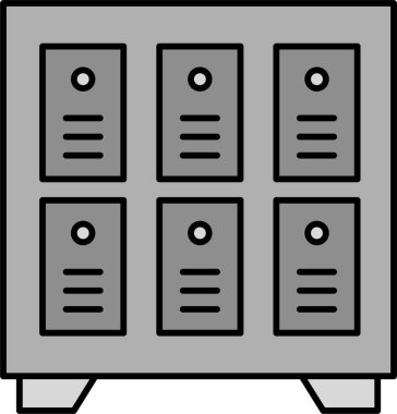 Dolap. Web simgesi basit illüstrasyon
