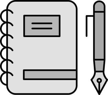 Kalem. Web simgesi basit illüstrasyon