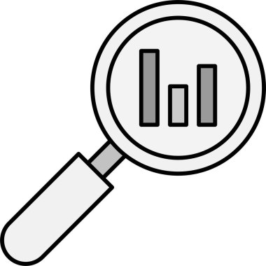 Analizler. Web simgesi basit illüstrasyon