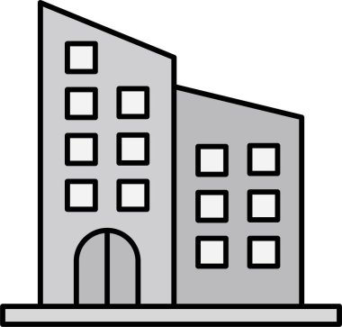 Bina. Web simgesi basit illüstrasyon