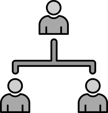 hiyerarşi. Web simgesi basit illüstrasyon