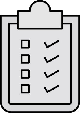 Kontrol listesi. Web simgesi basit illüstrasyon