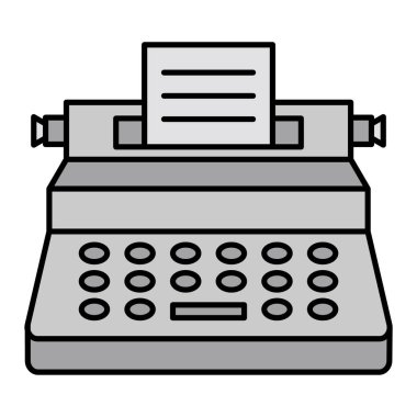 Daktilo simgesi vektör illüstrasyon tasarımı