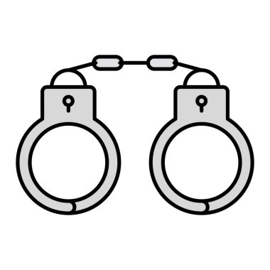 Kelepçe ikonu. Beyaz arkaplanda izole edilmiş web tasarımı için dizayn zinciri sembolü