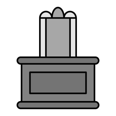 Kurdele vektör illüstrasyon tasarımlı hediye kutusu