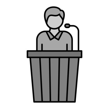 Çöp kutusu ikon vektör illüstrasyon tasarımlı adam