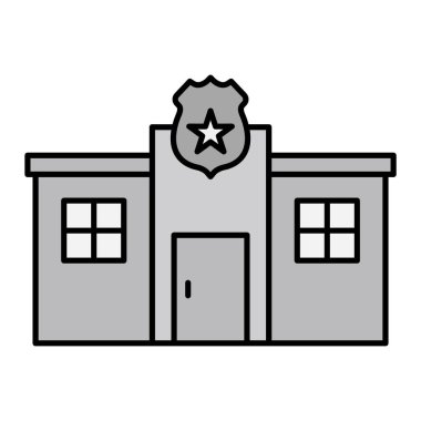 Hastane binası ikonu. Tıbbi acil durum vektör sembolü stoğunu özetle.