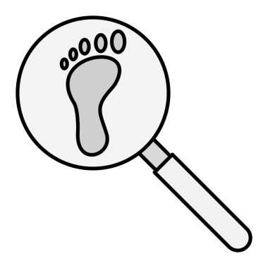 Tek ayak simgesinin vektör illüstrasyonu