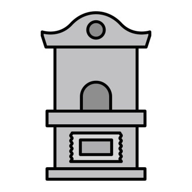 Müze vektör simgesi. Web ve mobil için özet çizimi izole edilmiş sembol.