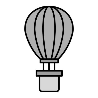 Sıcak hava balonu ikonu. Web tasarımı için balon vektör simgelerinin özet çizimi