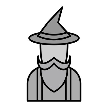 Şapka ikonlu adam. Asker vektör çiziminin ana hatları. beyaz arkaplanda izole