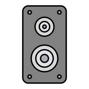 Konuşmacı simgesi. Web için ses aygıtı vektör simgelerinin basit çizimi