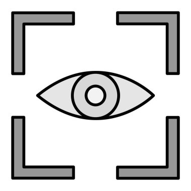 Göz simgesi, vektör illüstrasyonu