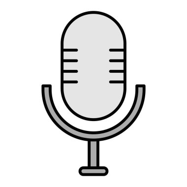 mikrofon simgesi vektör illüstrasyonu