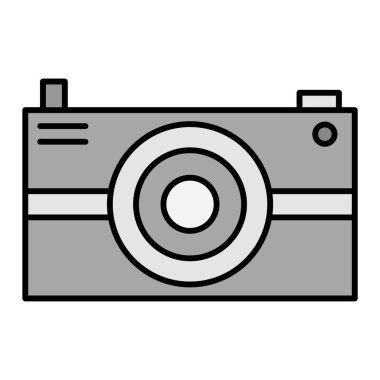 Kamera simgesi. Web için görüntü vektörü ve ortam tema ögelerinin özeti