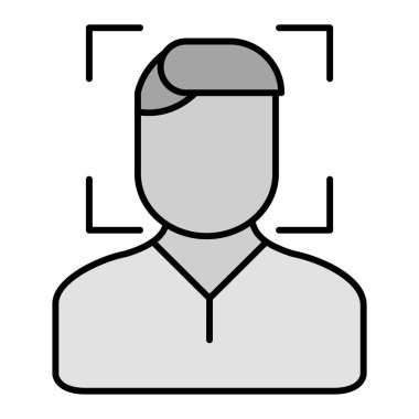 Web ve mobil uygulama tasarımınız için beyaz arkaplanda insan simgesi vektörü izole edildi, Avatar logosu kavramı