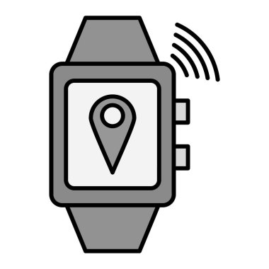 Akıllı telefon ve akıllı saat vektör çizimi tasarımı ile akıllı twatch