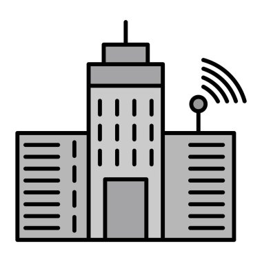 Otelde. Web simgesi basit illüstrasyon