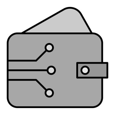 cüzdan ikonu vektör illüstrasyonu