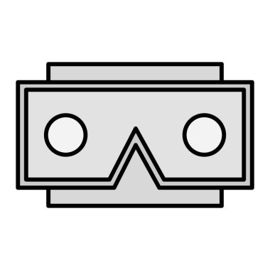 kaset ikonu. Web için sanal gerçeklik vektör simgelerinin özet çizimi