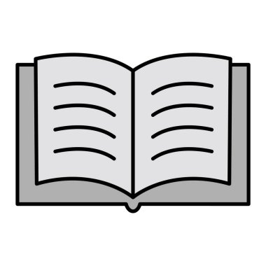 Kitap ikonu. Eğitim edebiyatı okuma ve bilgi teması. Yalnız tasarım. vektör illüstrasyonu