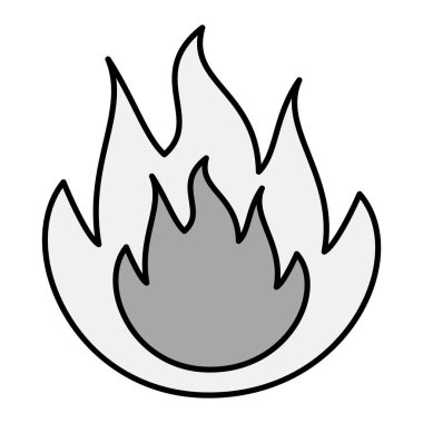 Alev simgesinin vektör illüstrasyonu