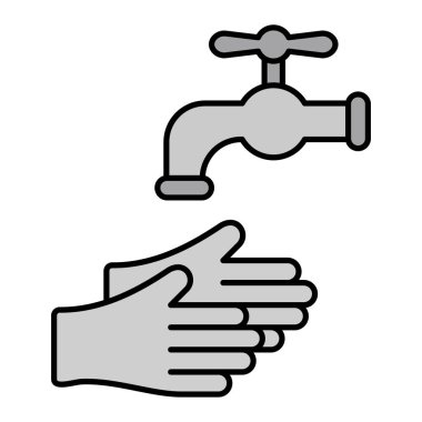 Modern simge vektör illüstrasyonunu elle yıka