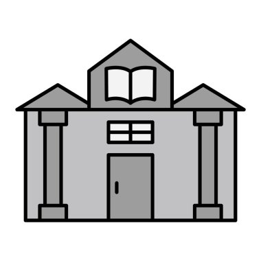 Kütüphane modern simge vektör illüstrasyonu