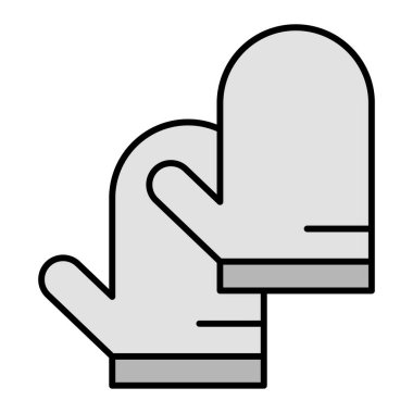 Fırın eldiveni. Web simgesi basit illüstrasyon