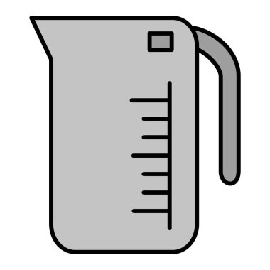 Sürahi ölçüyorum. Web simgesi basit tasarım 