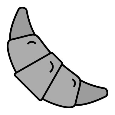 kruvasan simge vektör çizim