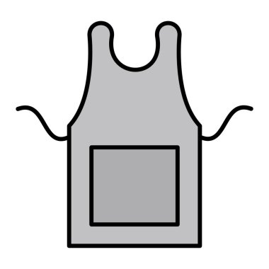 Önlük simgesi. Web için özet çizimi  