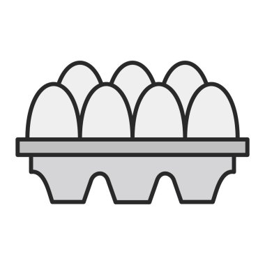 Yumurta ikonu. Ağ için yumurta vektör simgelerinin basit çizimi