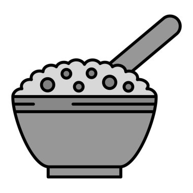 bowl with cereal vector illustration  