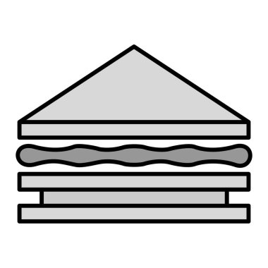 Sandviç. Web simgesi vektör illüstrasyonu