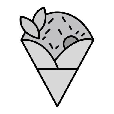 Krep ikonu. Web için özet çizimi 