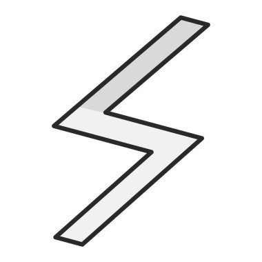 enerji vektörü ince çizgi simgesi