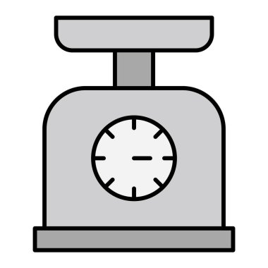 Ağırlık ölçeği. Web simgesi basit illüstrasyon