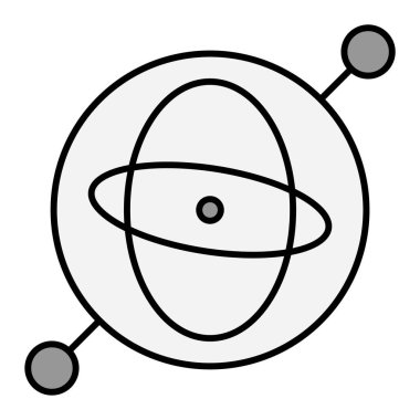  Jimroskop simgesi. vektör illüstrasyonu 