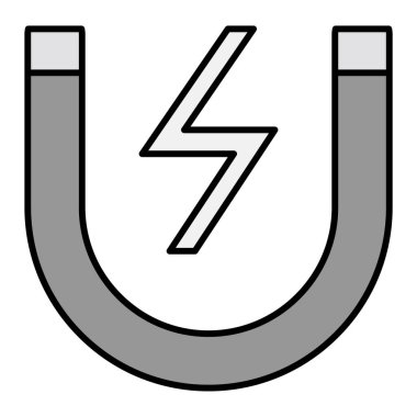  Magnet Force ikon vektör illüstrasyonu