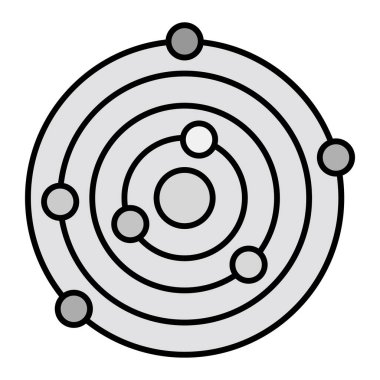 Yörünge simgesi. vektör illüstrasyonu 