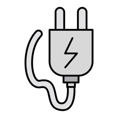 elektrik dolgu vektörü simgesi