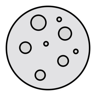 Ay. Web simgesi vektör illüstrasyonu 